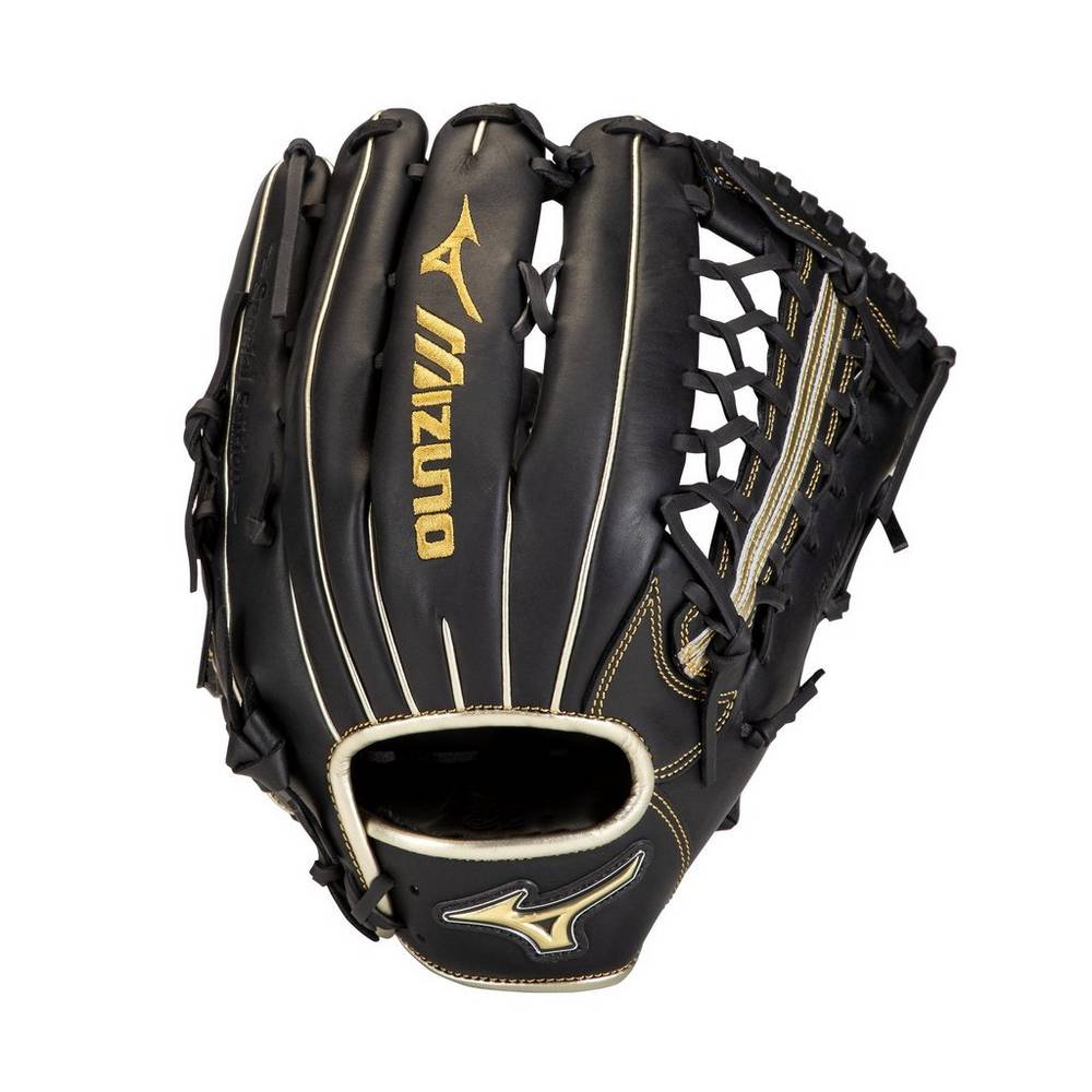 Panske Rukavice Mizuno MVP Prime SE Outfield 12.75" Baseball Čierne/Zlate Vypredaj SJPX13704